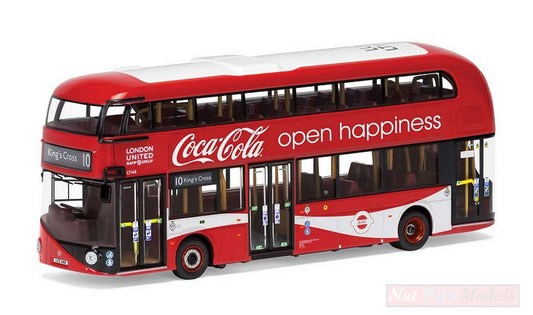 MODÈLE RÉDUIT COMPATIBLE AVEC WRIGHTBUS NEW ROUTEMASTER LONDON-UNITED COCA COLA 1:76 CORGI OM46623