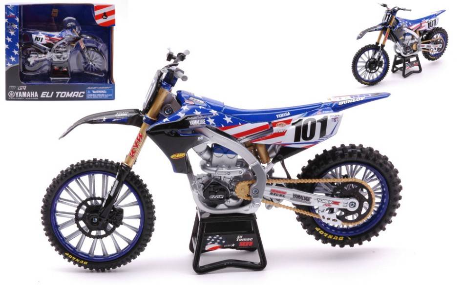 SCALE MODEL COMPATIBLE WITH YAMAHA YZ 450 F N.101 ELI TOMAC 1:12 NEW RAY NY58423