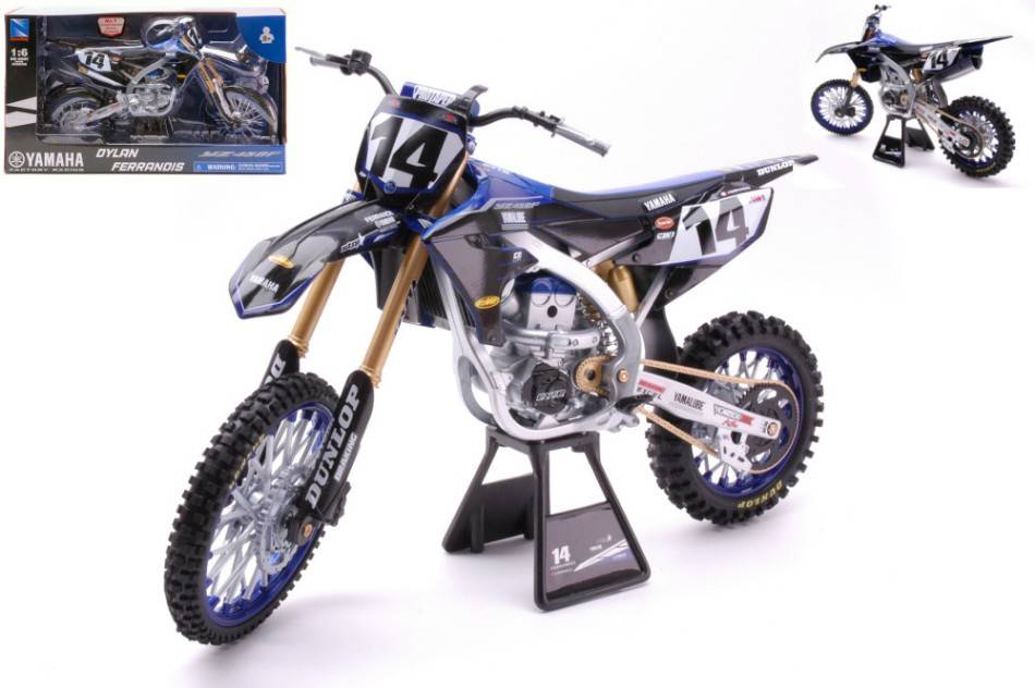 MODÈLE RÉDUIT COMPATIBLE AVEC YAMAHA YZ 450 F N.14 DYLAN FERRANDIS 1:6 NEW RAY NY49723