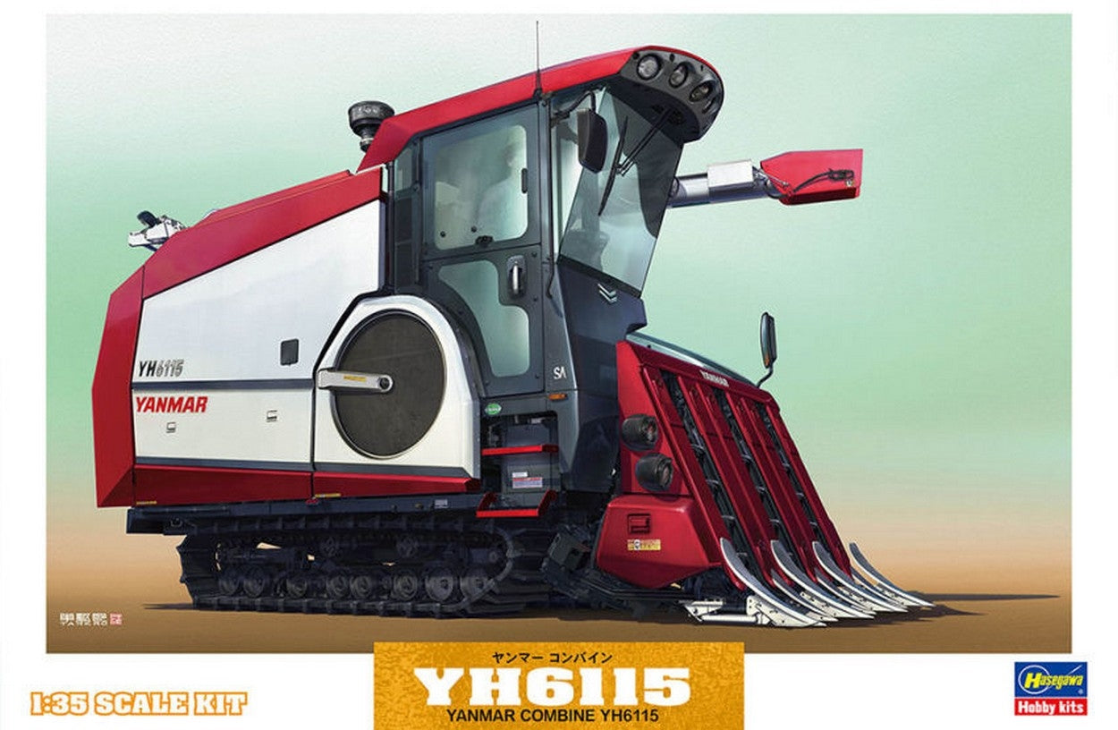 MODELLINO IN SCALA COMPATIBILE CON YANMAR COMBINE YH6115 KIT 1:35 HASEGAWA HA66007