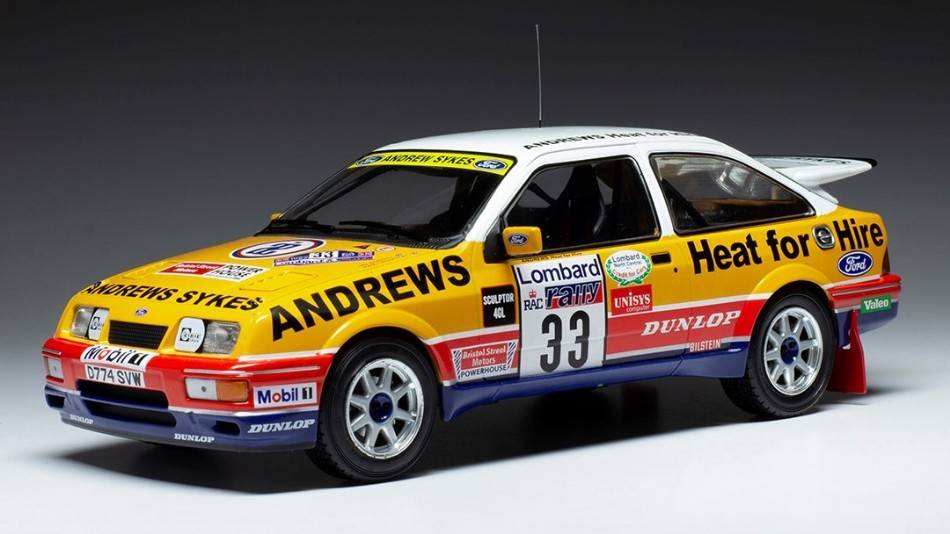 MODELLINO IN SCALA COMPATIBILE FORD SIERRA RS COSWORTH N.33 RALLY RAC LOMBARD 1989 BROOKES/WILSON1:18
 IXO MODEL 18RMC115