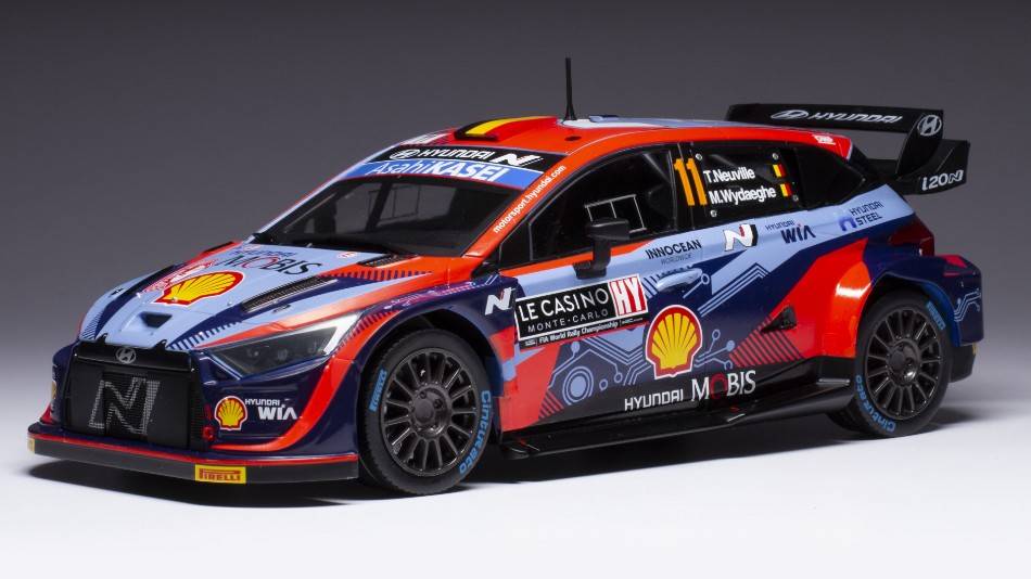 SCALE MODEL COMPATIBLE HYUNDAI i20 N RALLY1 N.11 RALLY MONTE CARLO 2022 NEUVILLE/WYDAEGHE1:18
 IXO MODEL 18RMC112