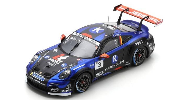 MODELLINO IN SCALA COMPATIBILE PORSCHE 911 GT3 N.3 CARRERA CUP DEUTSCHLAND CHAMPION2022 L.HEINRICH 1:43 SPARK MODEL SG881