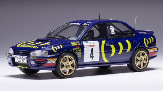 MODELE REDUIT COMPATIBLE SUBARU IMPREZA 555 WRC N.4 RALLYE TOUR DE CORSE 1995 MCRAE/RINGER 1:24
 MODÈLE IXO 24RAL028B