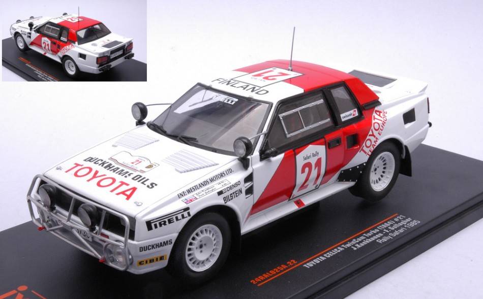 MODELLINO IN SCALA COMPATIBILE TOYOTA CELICA TWINCAM TURBO N.21 SAFARI RALLY 1985 KANKK./GALLAGH.1:24
 IXO MODEL 24RAL025A