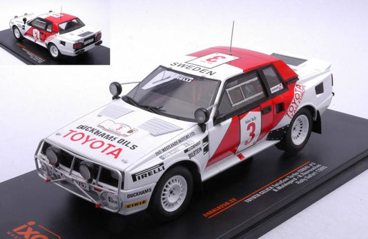 MODELE REDUIT COMPATIBLE TOYOTA CELICA TWINCAM TURBO N.3 SAFARI RALLY 1985 WALDEG./THORSZ.1:24
 MODÈLE IXO 24RAL025B