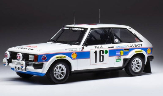 TALBOT SCALE MODEL SUNBEAM LOTUS N.16 RALLY MONTE CARLO 1981 FREQUELIN/TODT 1:18
 IXO MODEL 18RMC095A.20