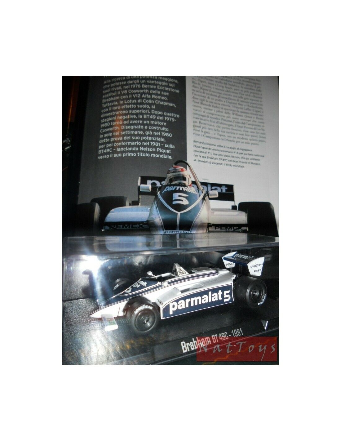 EDITORIA Modellino RBA Brabham BT 49C 1981 F1 Piquet  DIE CAST 1:43 +fascicolo