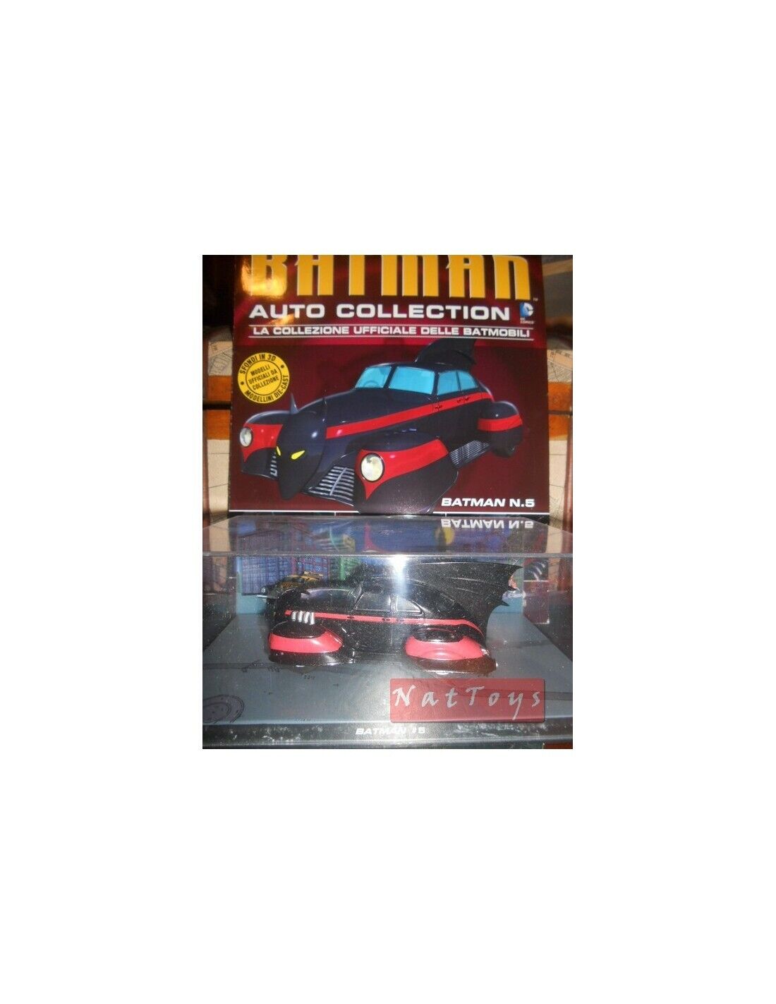 EDITORIA Modellino Batman Car BatMobile n. 5 Film Movie DIE CAST 1:43  +fas